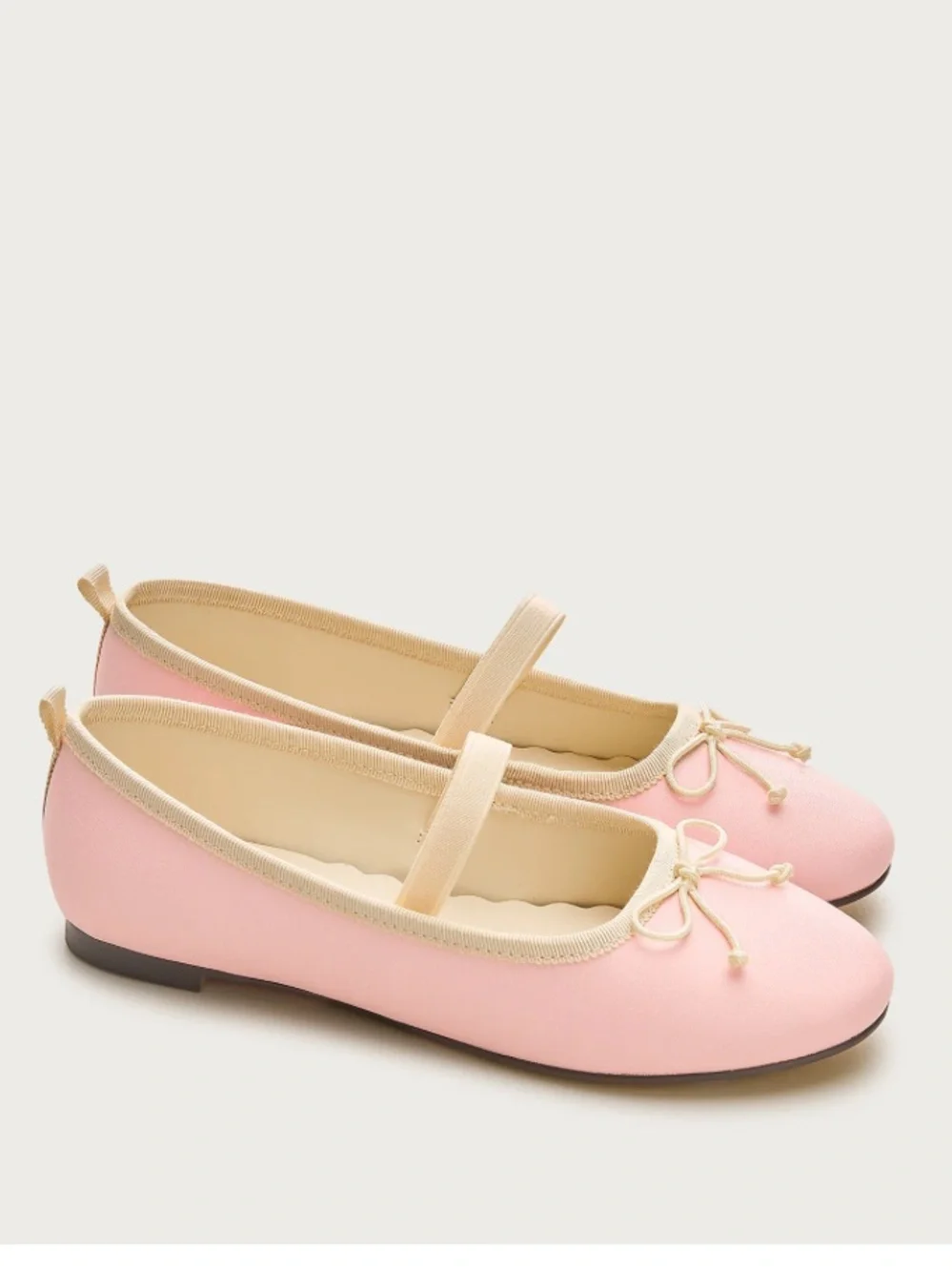 J crew subtle pink Girls' strappy ballet flats